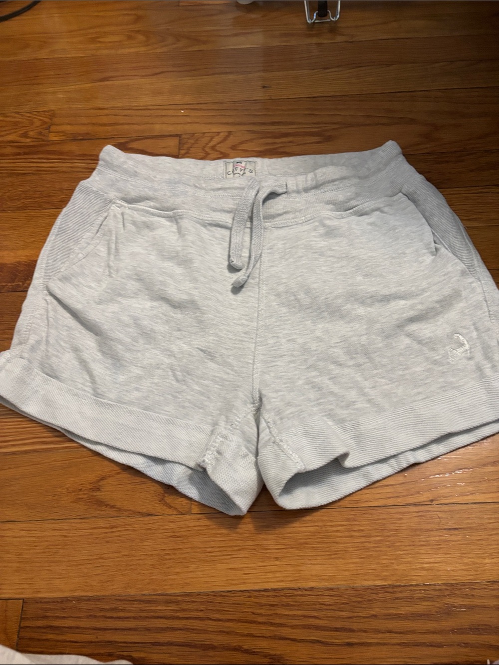 Light Gray Women's Athletic Lounge Shorts with Drawstring